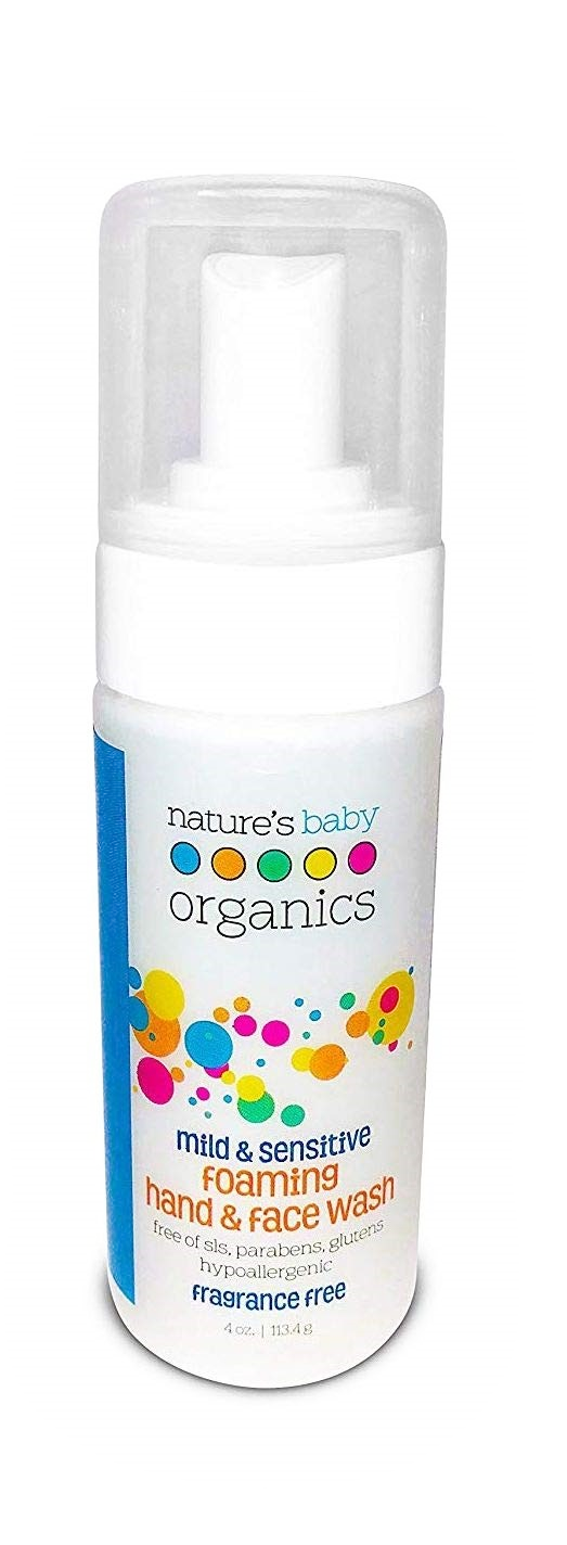 Nature's Baby Organics Ultra Gentle Foaming Hand & Face Soap for Sensitive Skin 4 oz